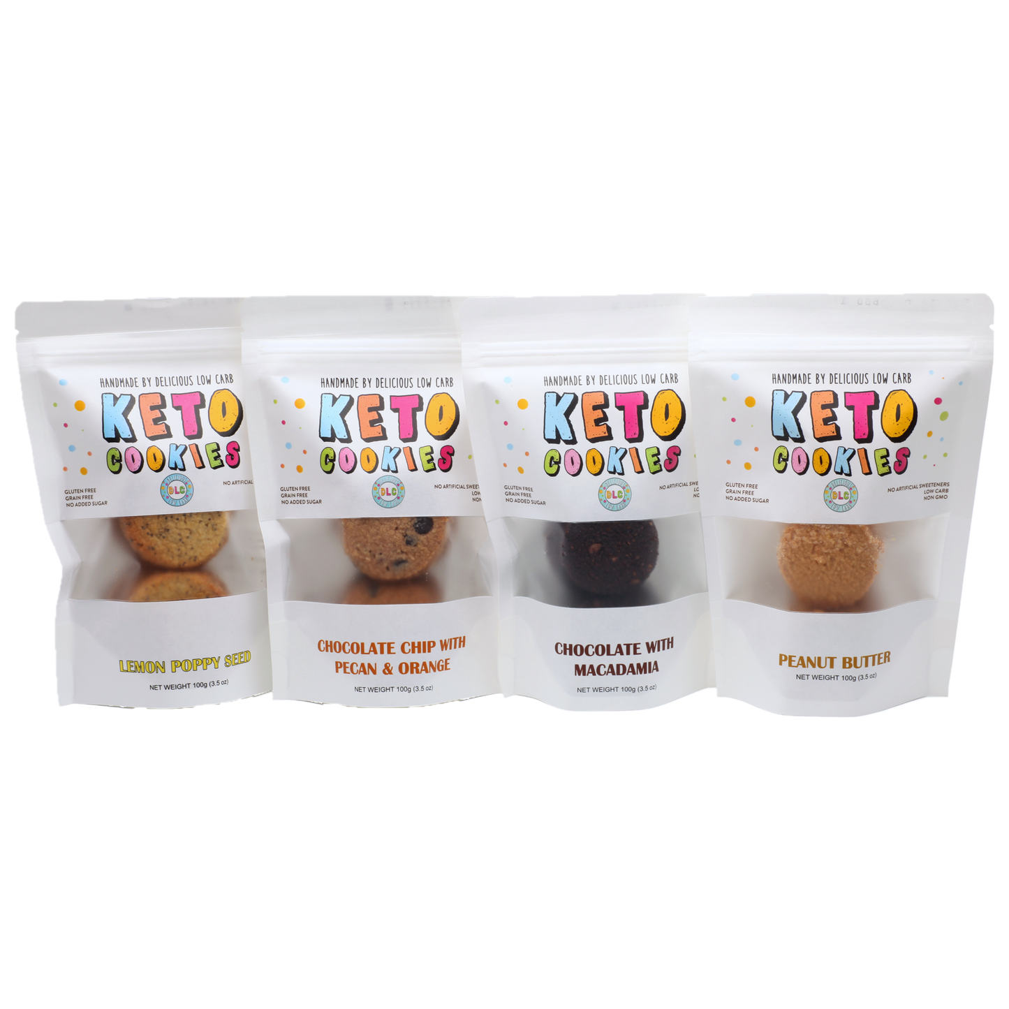 Keto Cookies - Choose your own flavours - (10 cookies in each pouch)