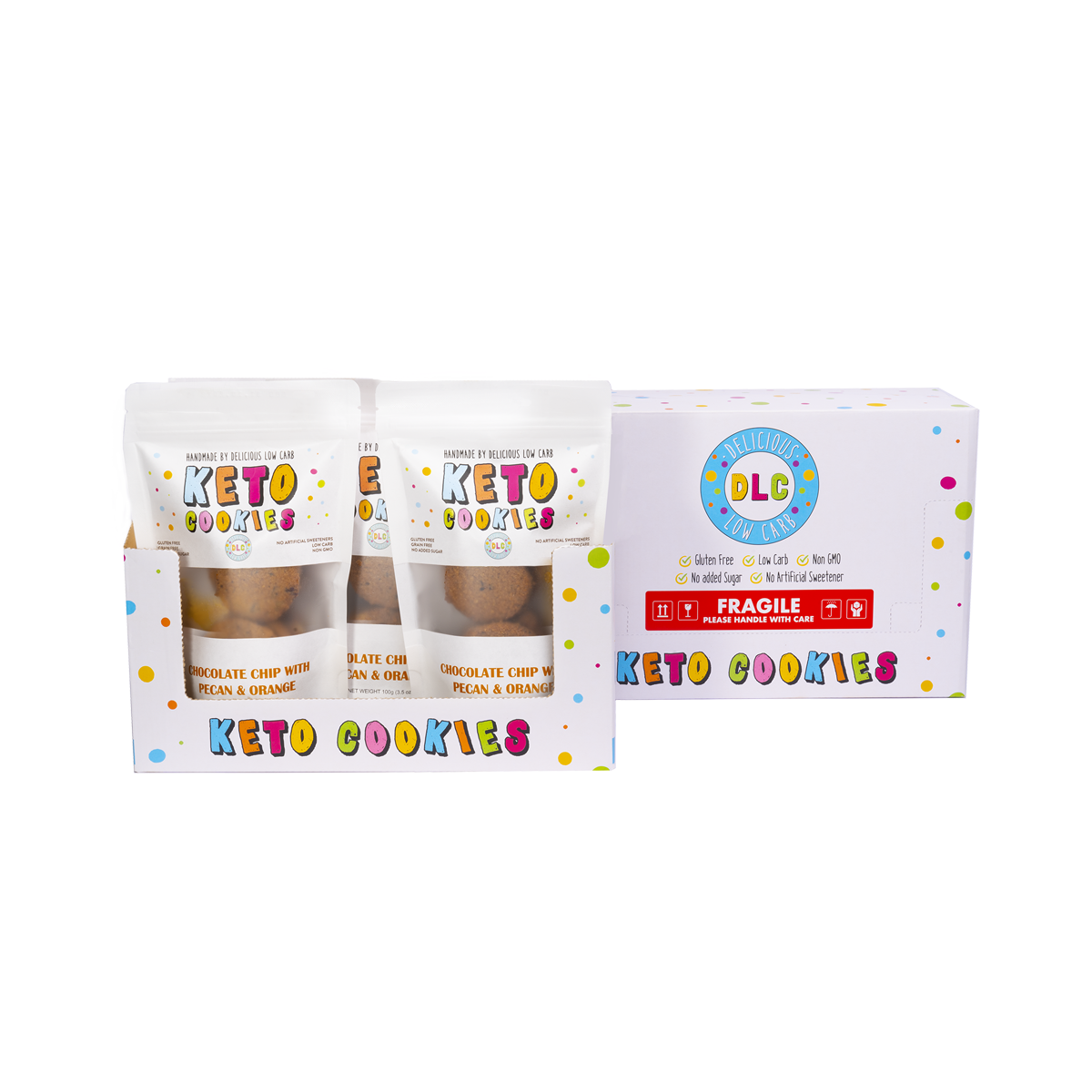 Keto Cookies - Choose your own flavours - (10 cookies in each pouch)