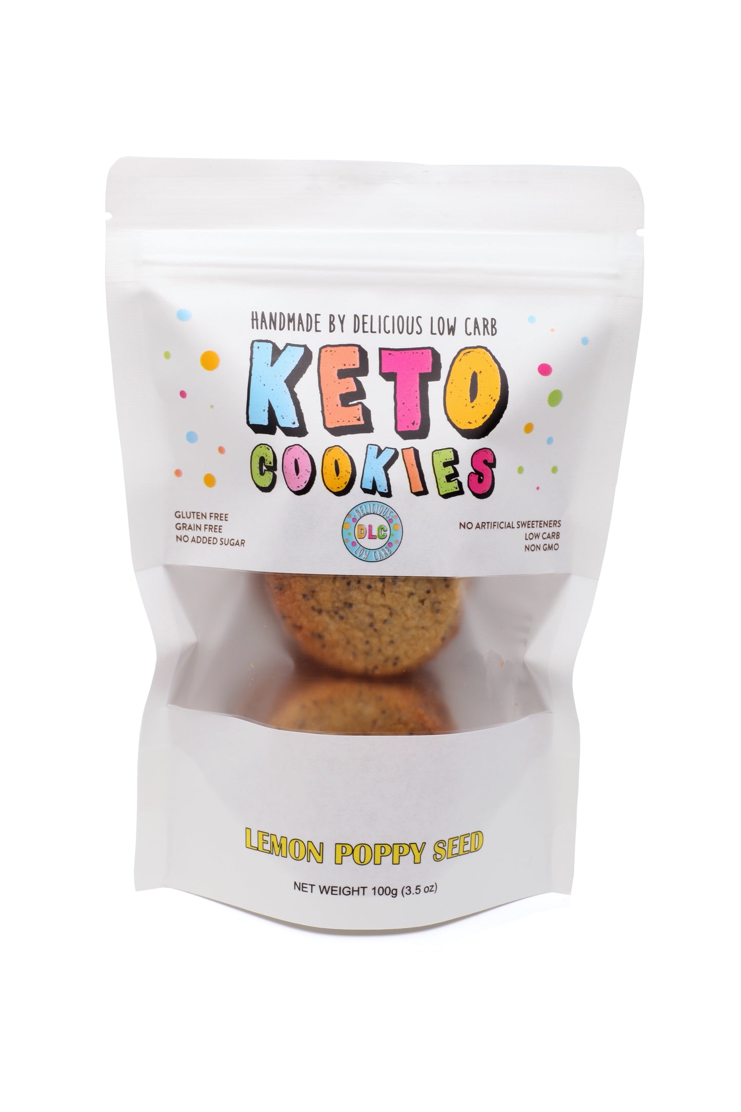 Keto Cookies - Box of 5 - LEMON POPPY SEED