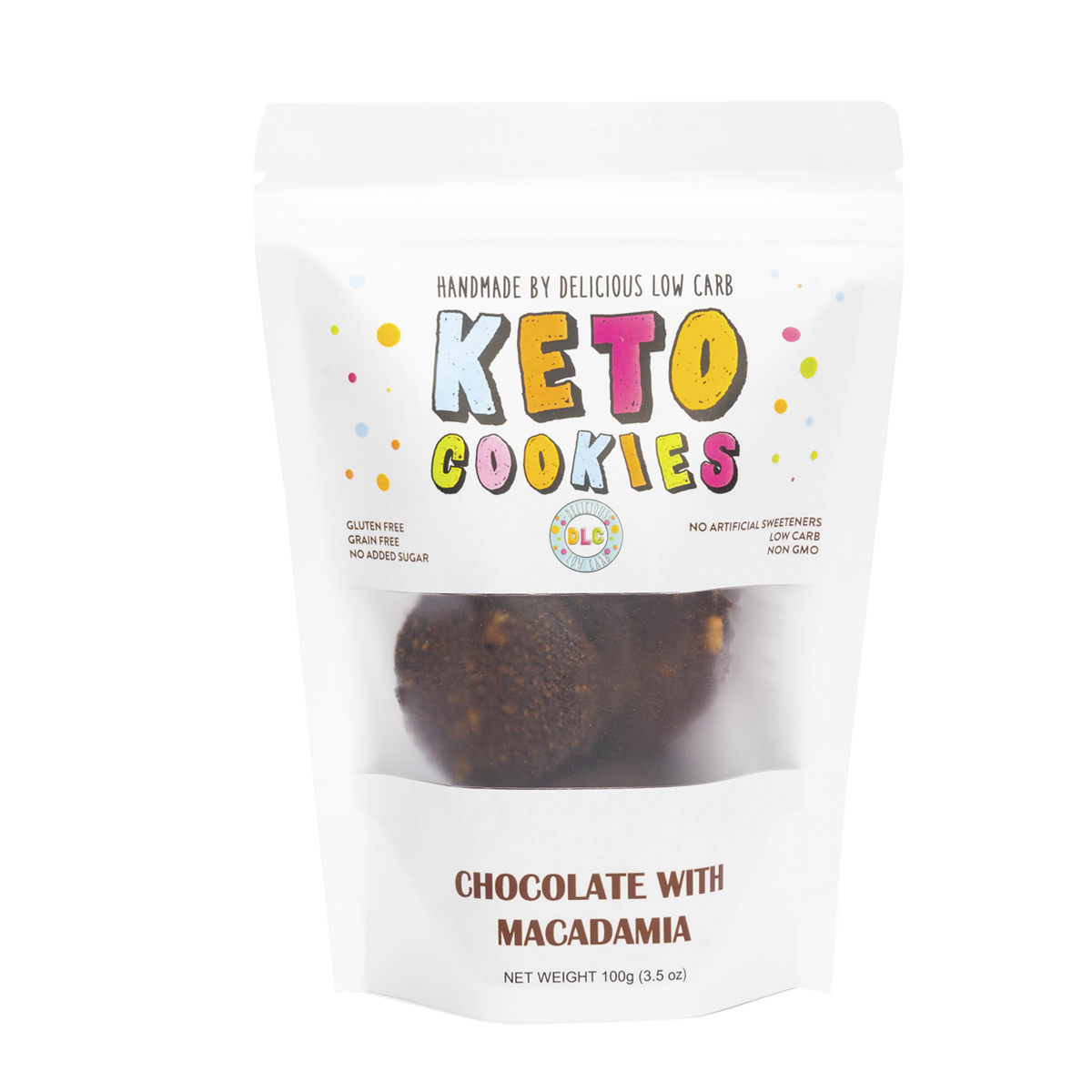 Keto Cookies - CHOCOLATE with MACADAMIA (10 cookies in each pouch)
