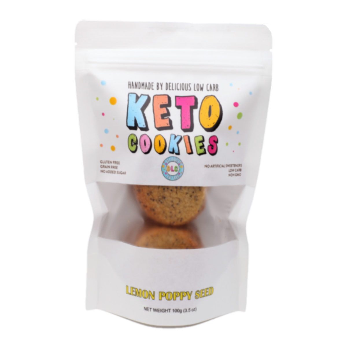 Keto Cookies LEMON POPPY SEED (10 cookies in each pouch) Delicious