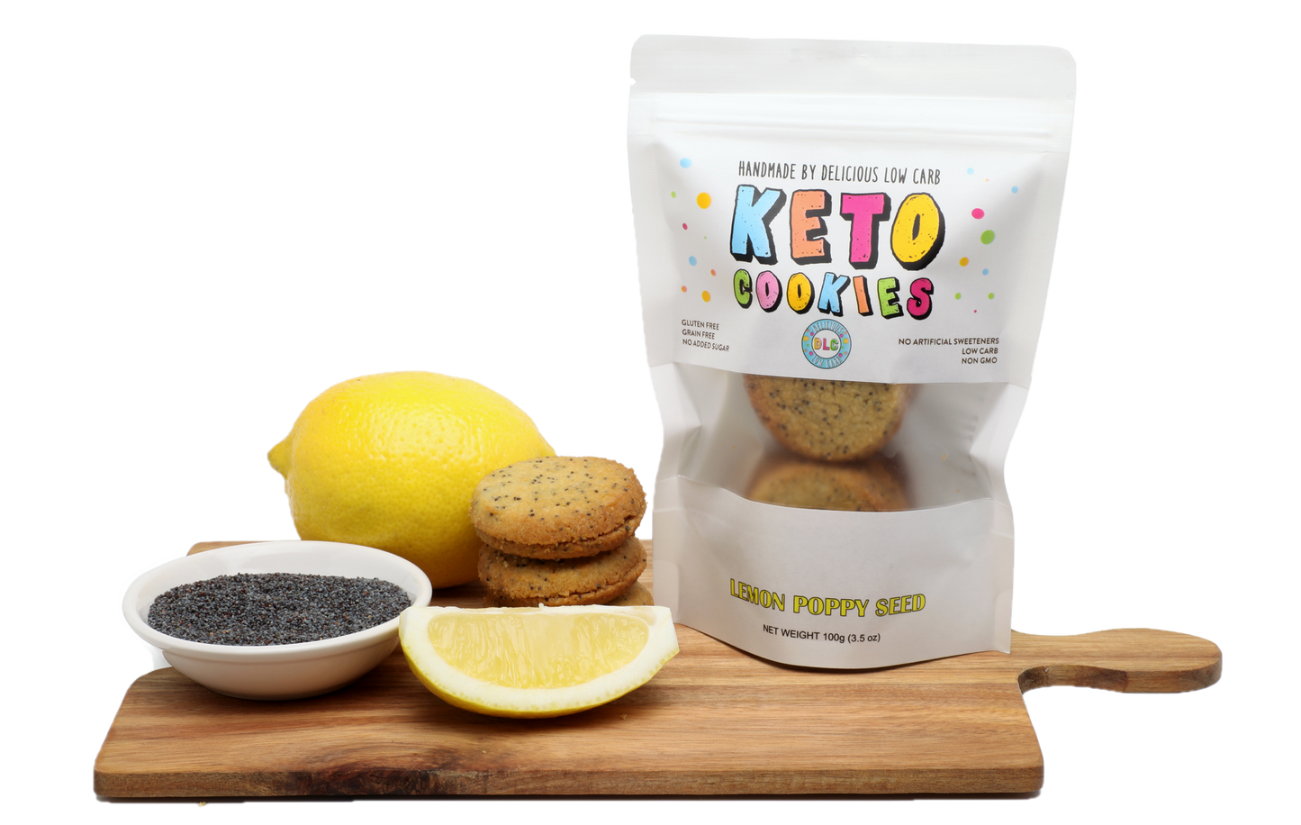 Keto Cookies - LEMON POPPY SEED