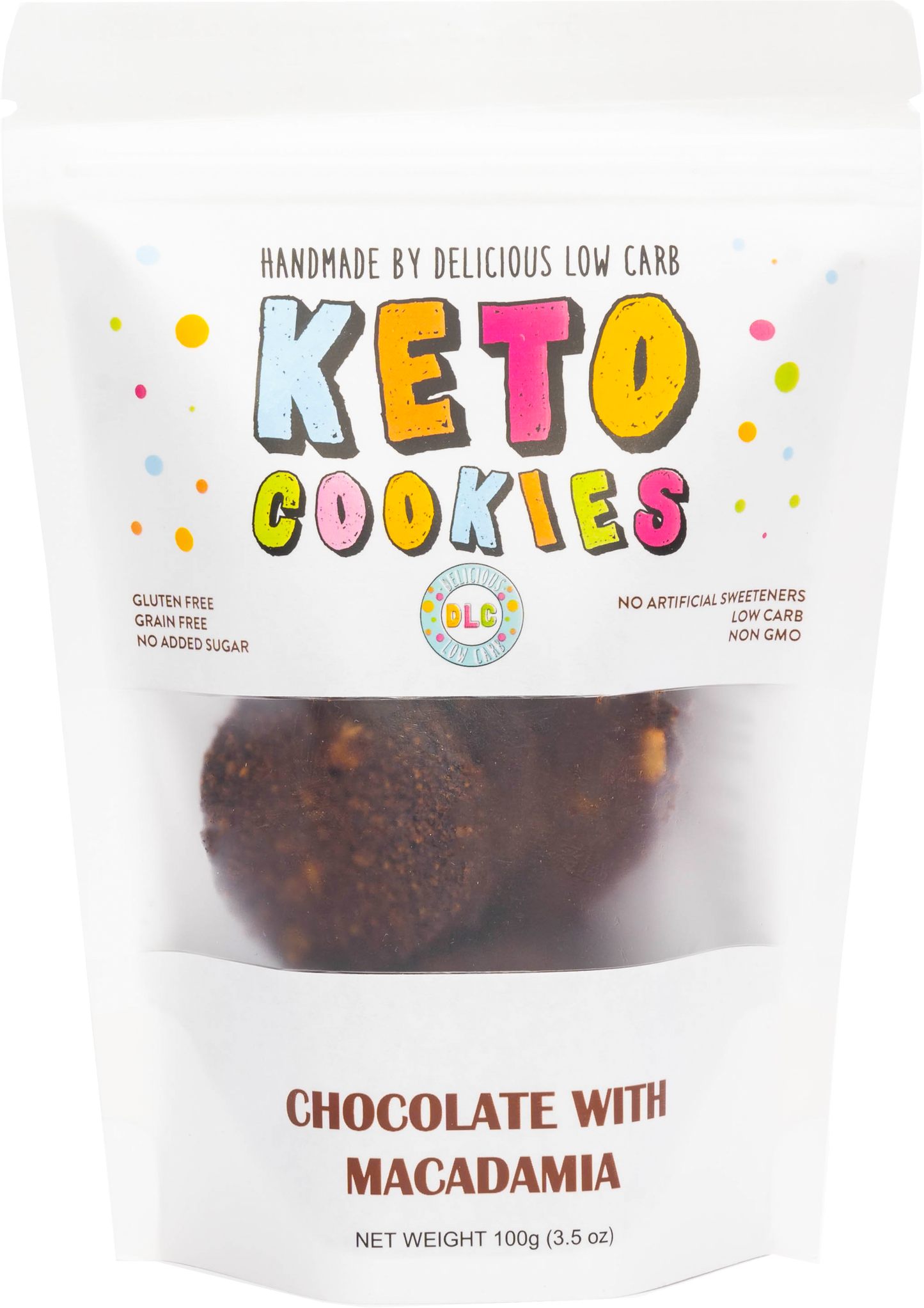 Keto Cookies - Box of 5 - CHOCOLATE with MACADAMIA